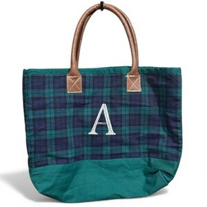 💰BOGO FREE Plaid Monogrammed Purse Tote Bag